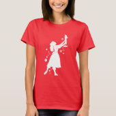 Ballerina en Nutcracker met Kerstmis T-shirt (Voorkant)