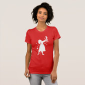 Ballerina en Nutcracker met Kerstmis T-shirt (Voorkant volledig)