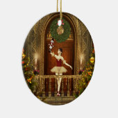 Ballerina en Nutkraker Ceramic Holiday Ornament (Rechts)