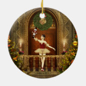 Ballerina en Nutkraker Ceramic Holiday Ornament (Achterkant)