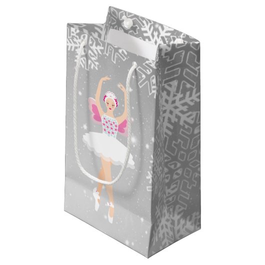 Ballerina en Nutkraker kerstcadeautas Klein Cadeauzakje (Voorkant Gekanteld)