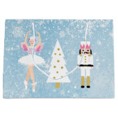 Ballerina en Nutkraker kerstcadeautas Large Cadeautasje (Voorkant)