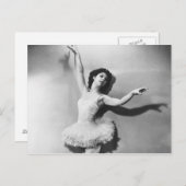 Ballerina en pointe B&W Briefkaart (Voorkant / Achterkant)
