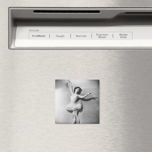 Ballerina en pointe B&W Magneet (Insitu (Vaatwasser))