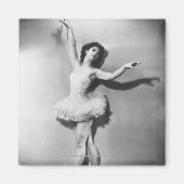 Ballerina en pointe B&W Magneet (Voorkant)