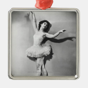 Ballerina en pointe B&W Metalen Ornament