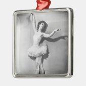 Ballerina en pointe B&W Metalen Ornament (Links)