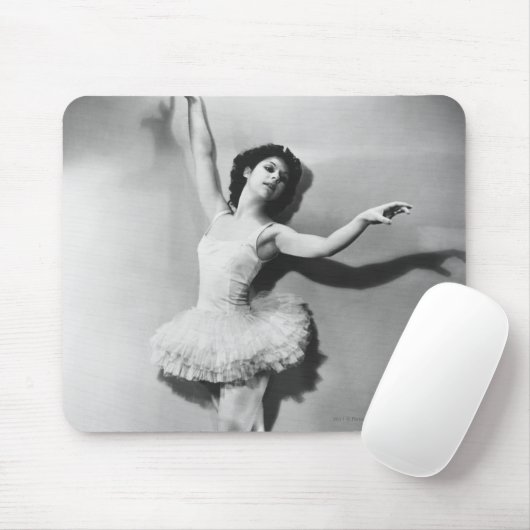 Ballerina en pointe B&W Muismat (Met muis)