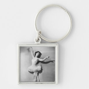 Ballerina en pointe B&W Sleutelhanger