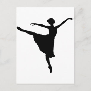 BALLERINA En Pointe (Ballet Dancer silhouette) ~.p Briefkaart