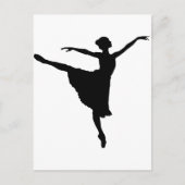 BALLERINA En Pointe (Ballet Dancer silhouette) ~.p Briefkaart (Voorkant)