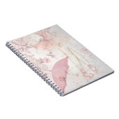 Ballerina en Pointe Pink Parasol Floral Notitieboek (Rechterzijde)