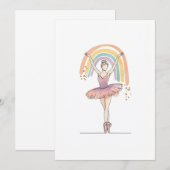 ballerina en regenboog kaart (Voorkant / Achterkant)