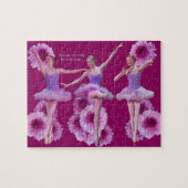 Ballerina en Roze Mums Legpuzzel (Horizontaal)