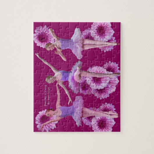 Ballerina en Roze Mums Legpuzzel (Verticaal)