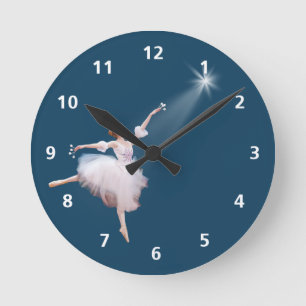 Ballerina en  Star-klok Ronde Klok