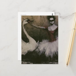 Ballerina en Zwaan  Briefkaart