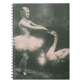 Ballerina en Zwaan Faux Vintage Fotografie Notitieboek