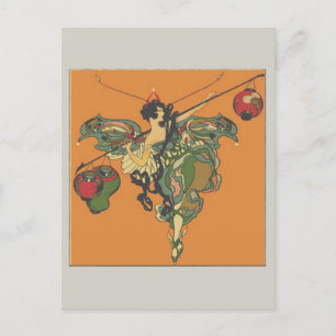 Ballerina Faerie met Briefkaart van lampions