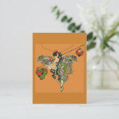 Ballerina Faerie met lantaarns Briefkaart (Staand voorkant)