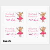 Ballerina Fairy Beer boeklabel Rechthoekige Sticker (Vel)