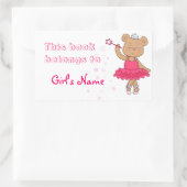 Ballerina Fairy Beer boeklabel Rechthoekige Sticker (Tas)