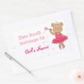 Ballerina Fairy Beer boeklabel Rechthoekige Sticker (Envelop)