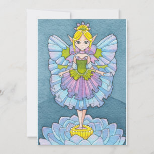 Ballerina Fairy Birthday Invitation Moussart Kaart