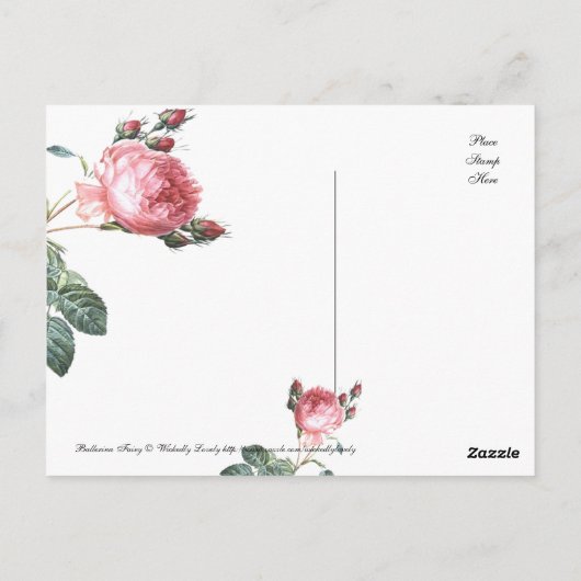 Ballerina Fairy Briefkaart (Achterkant)