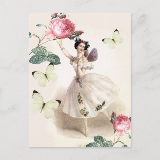 Ballerina Fairy Briefkaart (Voorkant)