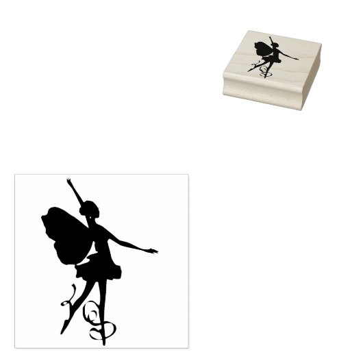 Ballerina Fairy Dancer Rubberstempel (Gestempeld)