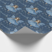 Ballerina Fairy gepersonaliseerde meisjes verjaard Cadeaupapier (Hoek)