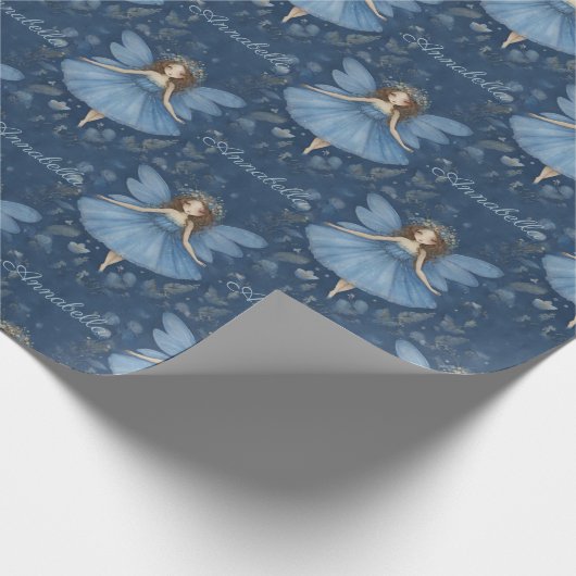 Ballerina Fairy gepersonaliseerde meisjes verjaard Cadeaupapier (Hoek)