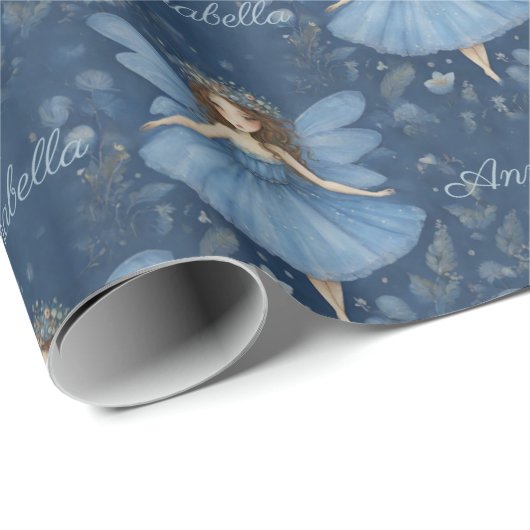 Ballerina Fairy gepersonaliseerde meisjes verjaard Cadeaupapier (Rol Hoek)