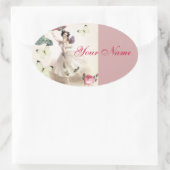 Ballerina Fairy Ovale Sticker (Tas)