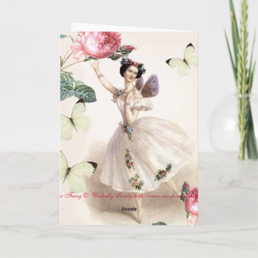 Ballerina Fairy Verjaardag Kaart (Achterkant)