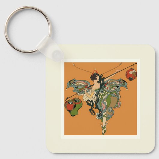 Ballerina Fee Met Lantaarns Sleutelhanger (Voorkant)