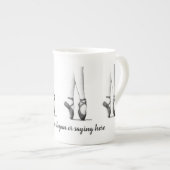 Ballerina Feet in Dance Shoes - Uw slogan op een Porselein Kop (Voorkant rechts)
