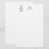 Ballerina Feet on Pointe #1 Lt Roze Briefpapier (Voorkant / Achterkant)