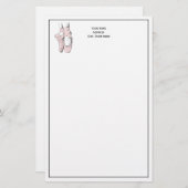 Ballerina Feet on Pointe #1 Lt Roze Briefpapier (Voorkant / Achterkant)