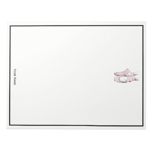 Ballerina Feet on Pointe #1 Lt Roze Notitieblok (Voorkant)