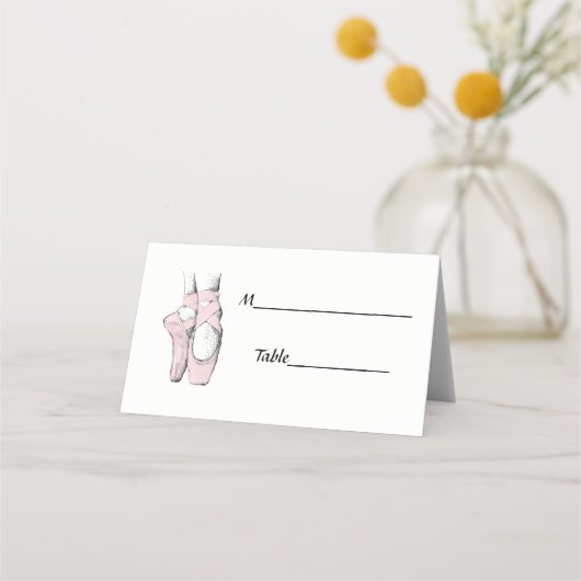 Ballerina Feet on Pointe #1 Lt Roze Plaatskaartje (Achterkant)