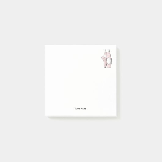 Ballerina Feet on Pointe #1 Lt Roze Post-it® Notes (Voorkant)