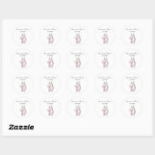 Ballerina Feet on Pointe #1 Lt Roze Ronde Sticker (Vel)