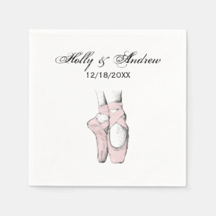 Ballerina Feet on Pointe #1 Lt Roze Servet