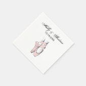 Ballerina Feet on Pointe #1 Lt Roze Servet (Hoek)