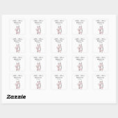 Ballerina Feet on Pointe #1 Lt Roze Vierkante Sticker (Vel)