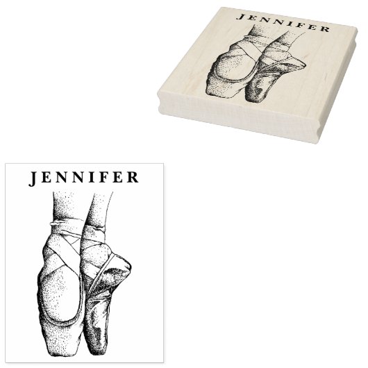 Ballerina Feet on Pointe #1 Rubberstempel (Gestempeld)