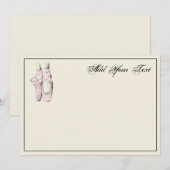 Ballerina Feet on Pointe #2 Lt roze Note Kaart Notitiekaartje (Voorkant / Achterkant)