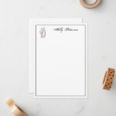 Ballerina Feet on Pointe #2 Lt roze Note Kaart Notitiekaartje (Voorkant / Achterkant in situ)